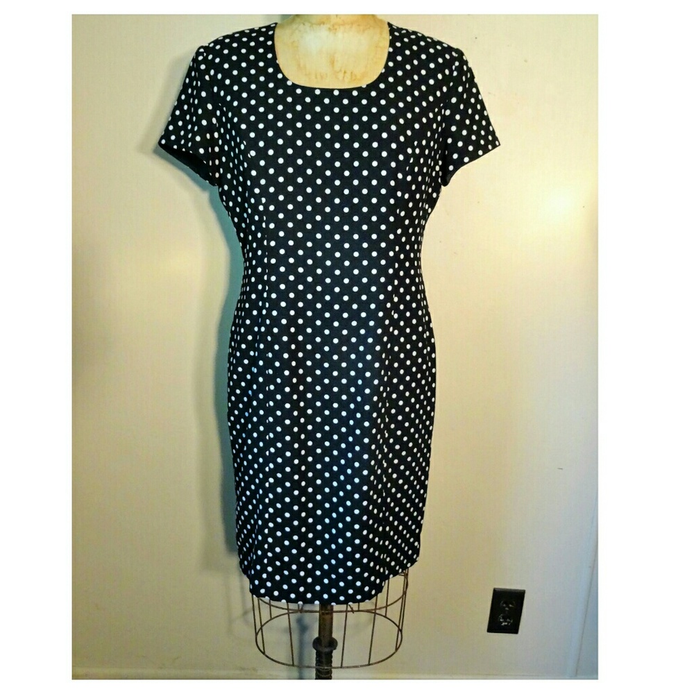 Black and White polkadot dress